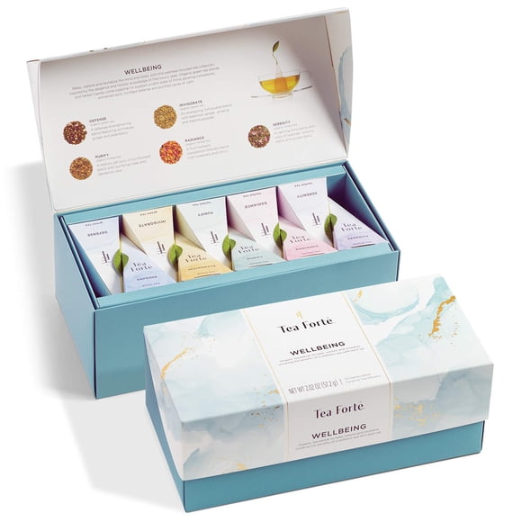 Set de regalo de té Tea Forte Wellbeing, surtido de 20 unidades