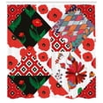 thumbnail image 3 of Ambesonne Retro Shower Curtain, Slavic Patchwork Poppy, 69"Wx75"L, Multicolor, 3 of 3