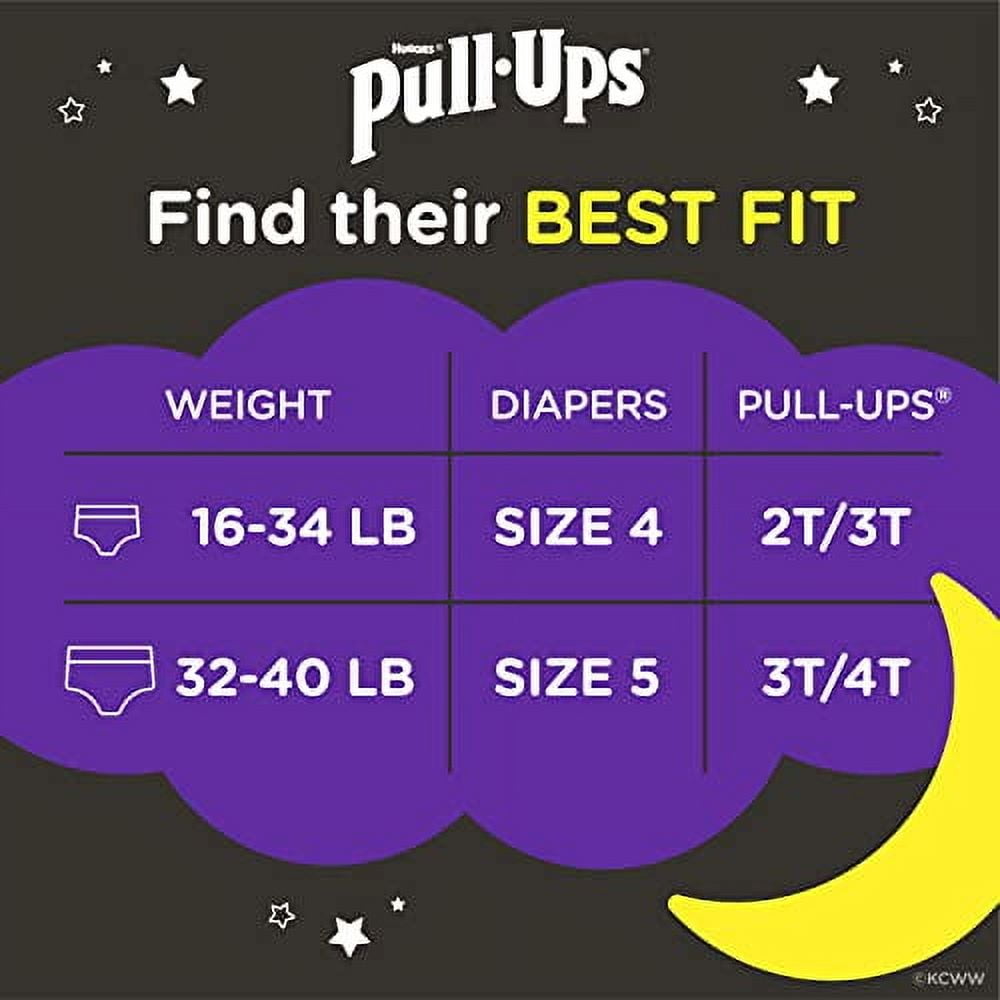 Pull-Ups Huggies Night Time Training Pants for Boys 3T-4T (Pack of 8)