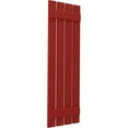 thumbnail image 3 of Ekena Millwork 15 1/2"W x 69"H Americraft Four Board (2 Batten) Exterior Real Wood Spaced Board-n-Batten Shutters (Per Pair), Fire Red, 3 of 10