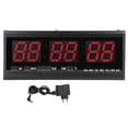 thumbnail image 1 of ZPSHYD Horloge Murale numérique, Horloge Murale numérique LED Grande Horloge Murale numérique LED Moderne Date Température 24 ou 12 Heures Bureau EU Plug 110V-240V, 1 of 14