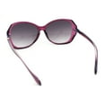 thumbnail image 4 of Womens Floral Jewel Hinge Dimensional Bevel Cut Butterfly Sunglasses Purple - Smoke, 4 of 4