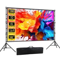 Florascent 180" Projector Screen with Stand, Portable Projection Screen 16:9 4K HD Movie Screen for Outdoor Indoor Home Theater