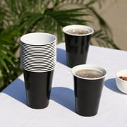 True Black Disposable Cups for Birthday Party, Game Nights, 16oz, Set of 50