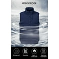 thumbnail image 3 of Chrisuno Men's Lightweight Windproof Puffy Vest Jacket Casual Stand Collar Sleeveless Padded Gilets Coats Waistcoat Navy 3XL, 3 of 5