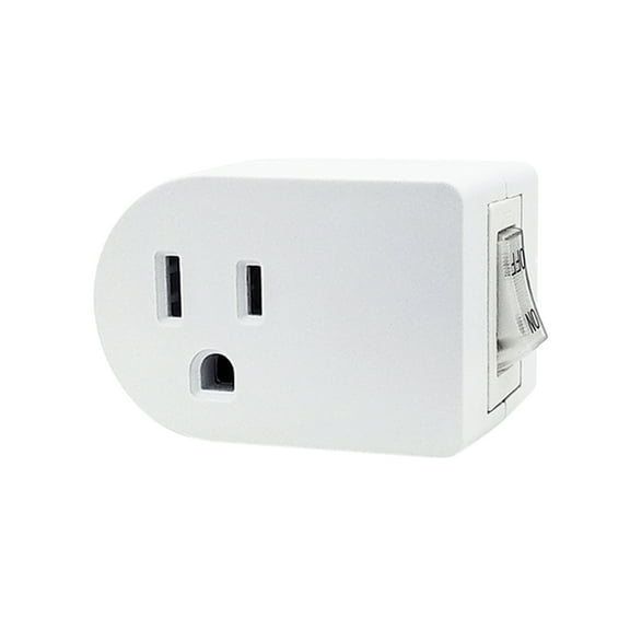 Uninex White Grounded On/Off Power Switch with Amber Light ETL