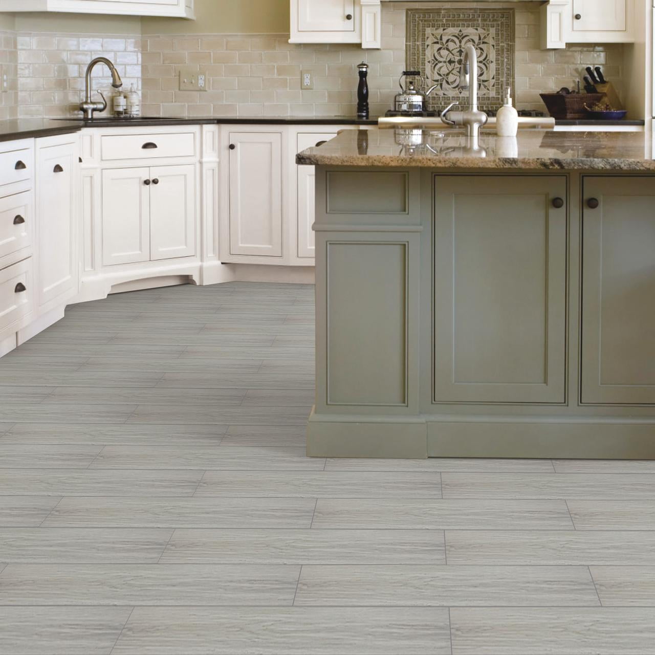 UMIGGEE Grey Wood-Look Peel and Stick Floor 6-in x 35-in (10Pcs/Pack) Vinyl Flooring Self-Adhesive DIY Flooring for Home Decoration Kitchen Dinning Room Bedroom (Cover 14.5 Sq. ft)