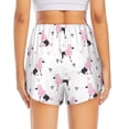 thumbnail image 4 of Uemuo Cute Poodle Dog Pattern Women's Athletic Shorts High Waisted Running Shorts with Liner Pockets Gym Elastic Workout Shorts-, 4 of 9