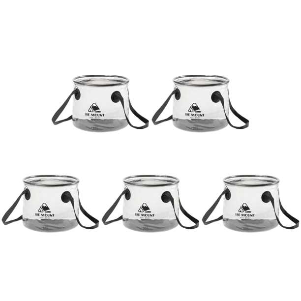 Cubo de agua transparente, versátil, ligero, circular para lavado de coches (20 L)