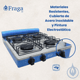 thumbnail image 3 of FRAGA Parrilla de Mesa, FRAGA P705i, 4 Quemadores, Cubierta Acero Inoxidable, Encendido Manual, Gas L.P.,Hecho en México., 3 of 4