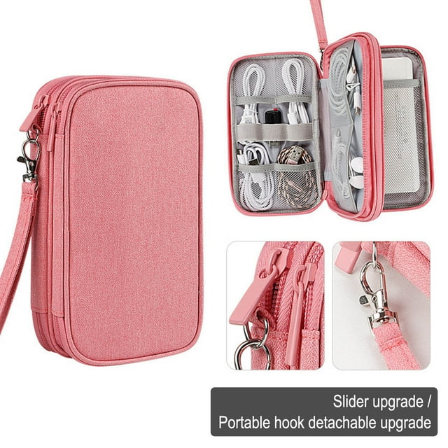 NARABB Power Hard Disk Protective Sleeve Charging Treasure U Disk Shield Headset Data Cable Digital Accessories Storage Bag Multi-layer Protective Sleeve