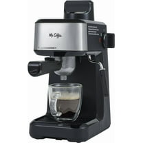 Four-cup Steam Espresso, Cappuccino and Latte Coffee Maker with Stainless Steel Frother