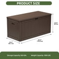 thumbnail image 3 of Uforic 260 Gallon Extra Large Outdoor Deck Box, Double-Wall Resin Storage Box with Flexible Divider, Lockable,‎ Weatherproof, Brown, 3 of 9