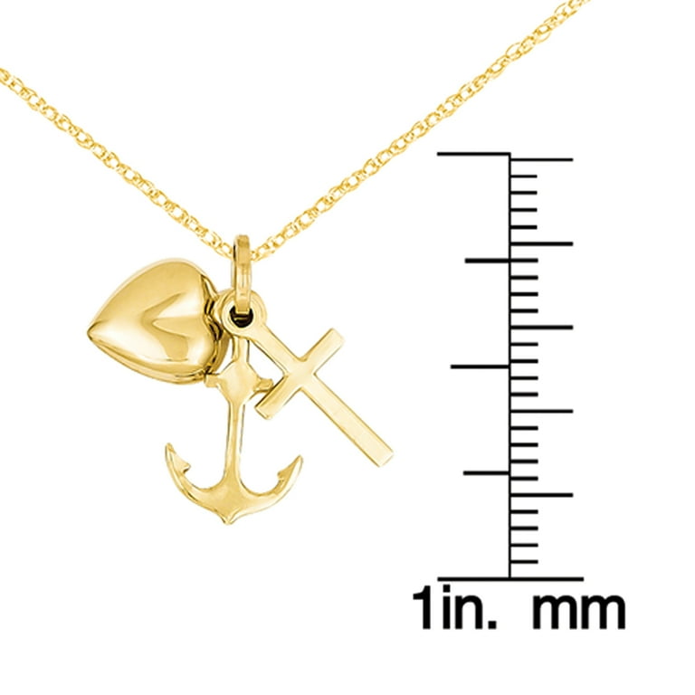 Heart anchor cross necklace outlet