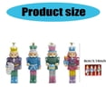 thumbnail image 5 of Pack of 4 Candy Nutcrackers King and Soldier Statue Christmas Decorative Hanging Resins Puppets Nutcrackers Toy Decors, 5 of 9