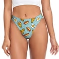 thumbnail image 1 of Fotbe Hot Dog Pizza Tanga Sin Costuras para Mujer con Estampado – Panties Invisibles, Transpirables y Cómodos para Uso Diario-XX-Large, 1 of 6