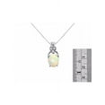 thumbnail image 3 of RYLOS Necklace Sterling Silver 925 Classic Designer Necklace Gemstone &  Diamonds Pendant with 18" Chain 9X7MM Opal October Birthstone Womens Jewelry Silver Necklace For Women, 3 of 7