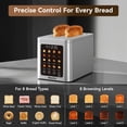 thumbnail image 5 of Mecity 2 Slice Smart Touchscreen Toaster, Stainless Steel Wide Slot Toaster with Auto Lift&30-Minute Warm, Memory Function, Digital Bread Toaster for Bagels, 850W, 5 of 9