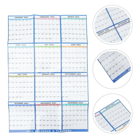HONITANO 1 Set Hanging Calendar for Classroom Use Rectangular Shape 8.7x22.8in