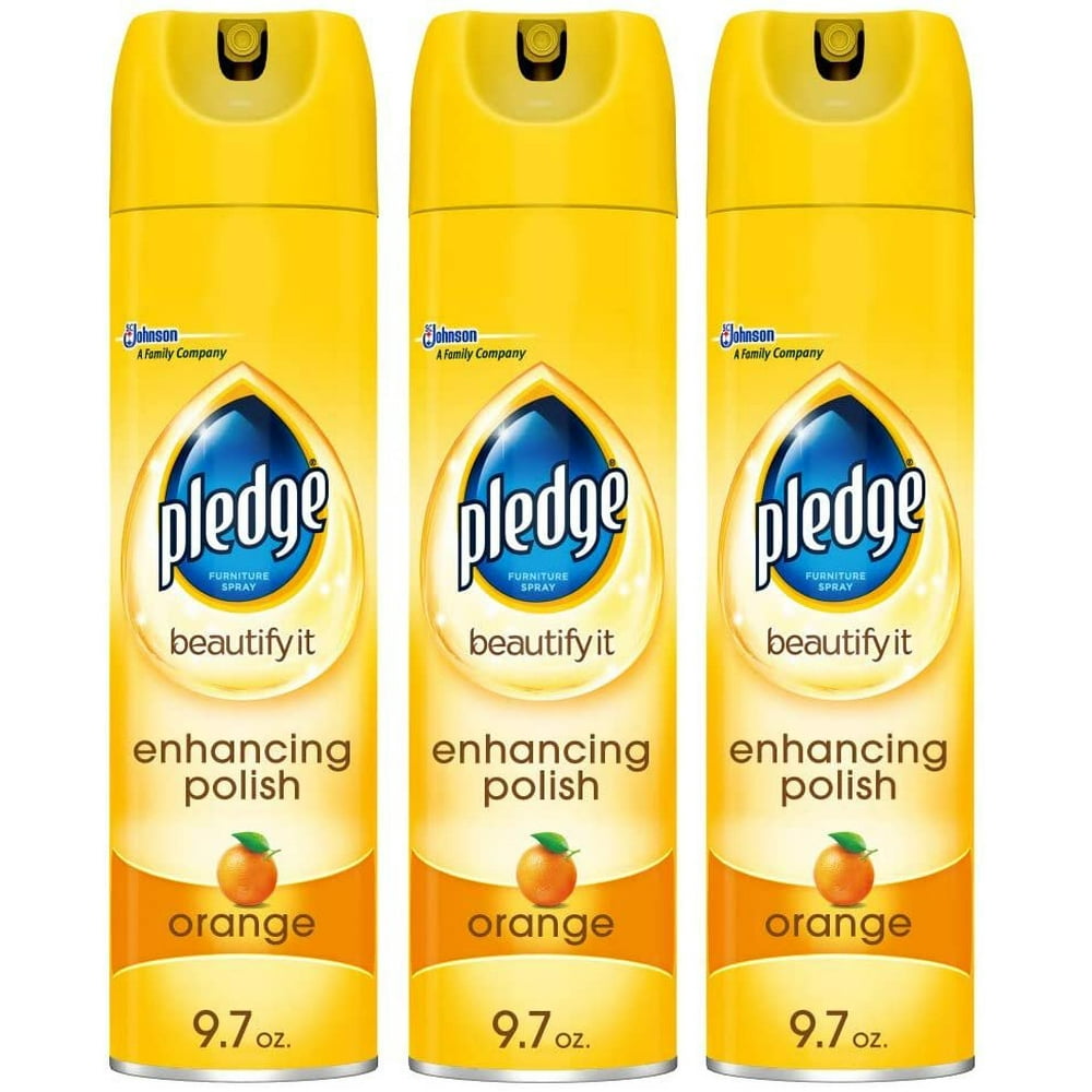 Pledge MultiSurface Furniture Polish Spray, Works on Wood, Granite, and Leather, Shines and