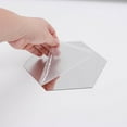 thumbnail image 3 of BalsaCircle 12 Silver 7" Hexagon Mirror Stickers Acrylic Removable Wall Decals Accessories Dorm Rooms Peel, 3 of 8