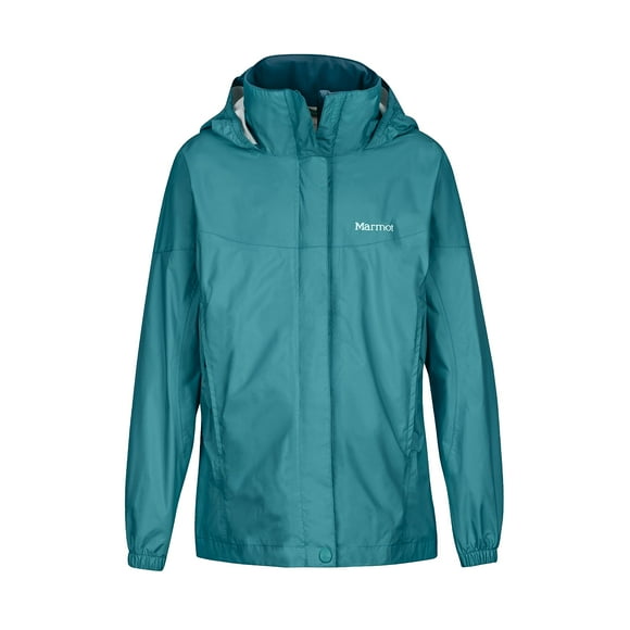 Marmot PreCip Girls' Lightweight Waterproof Rain Jacket, Deep Lake, Medium