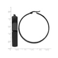 thumbnail image 4 of Stainless Steel Polished Black Plated Hoop Earrings (50mm), 4 of 4