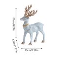 thumbnail image 2 of Gold Glitter Reindeer Christmas Decor, Elegant Standing Figurine with Pinecone & Ribbon Accents for Fireplace Mantle, Table Centerpiece, and Holiday Home Decor, 2 of 4