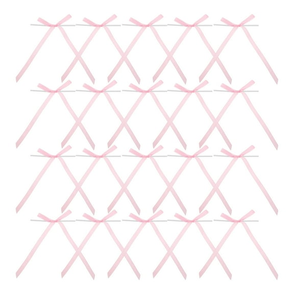 TABLZONE 40Pcs Pink Bow Cupcake Toppers for Home Users and Event Planners in Birthday Party