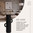 thumbnail image 2 of Open Box Villa Moda Ari Tube-Shaped Abstract Decorative Modern Vase, Black, 2 of 6