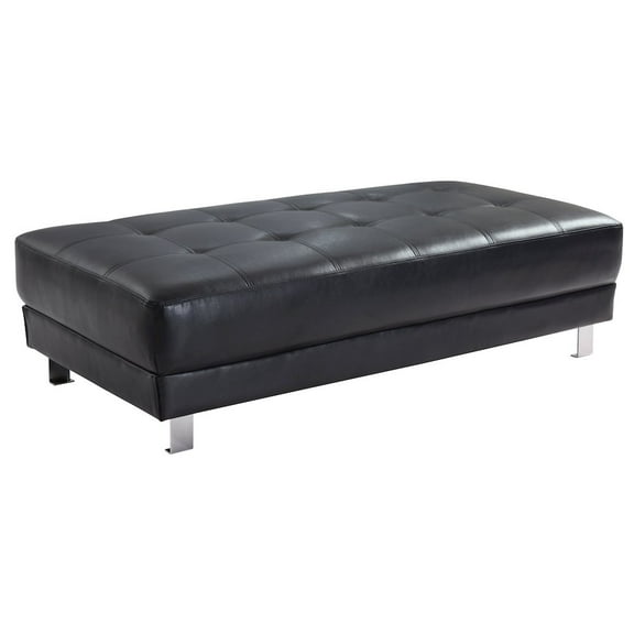 Glory Furniture Riveredge Ottoman in Black Color