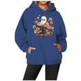 thumbnail image 2 of WEAIXIMIUNG Sweat-Shirt pour Femmes Graphique Tendance Décontracté Col Rond avec Poche Imprimé Hoodie, 2 of 3