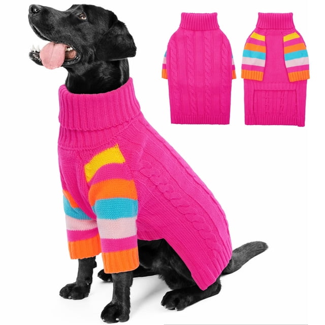 Jersey para perro OUOBOB XXXL, cuello alto, grueso y cálido para invierno