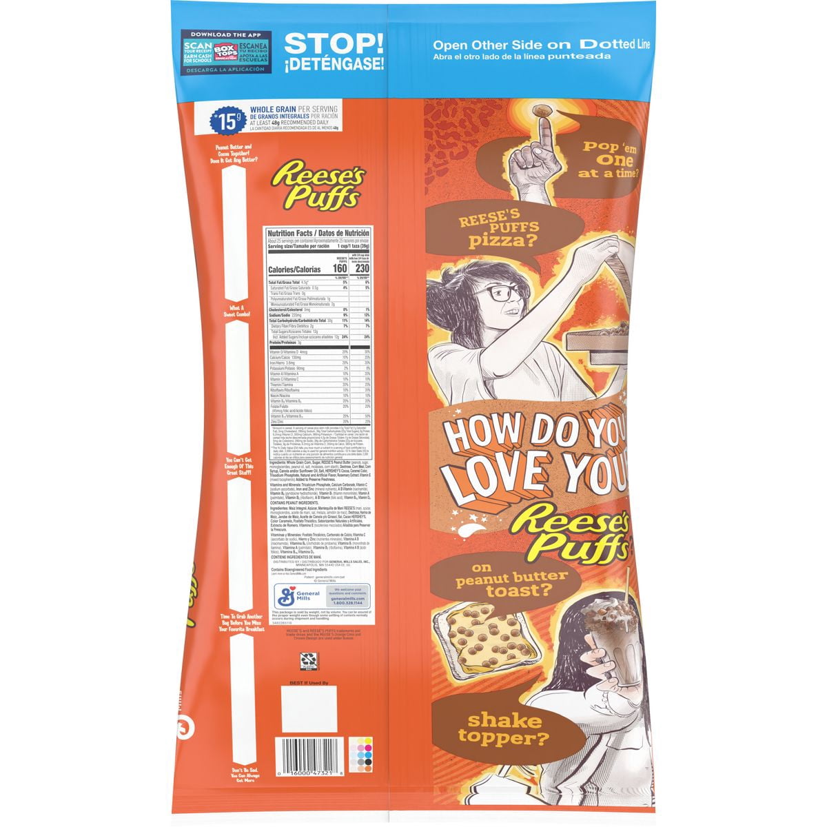 2X - Reese's Puffs Breakfast Cereal Bag - 35oz - General Mills