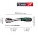 thumbnail image 5 of Llave Trinquete 1/4 Pulgadas Tubo Con Accionamiento 72 Dientes Herramienta Reparación Automóviles, 5 of 6
