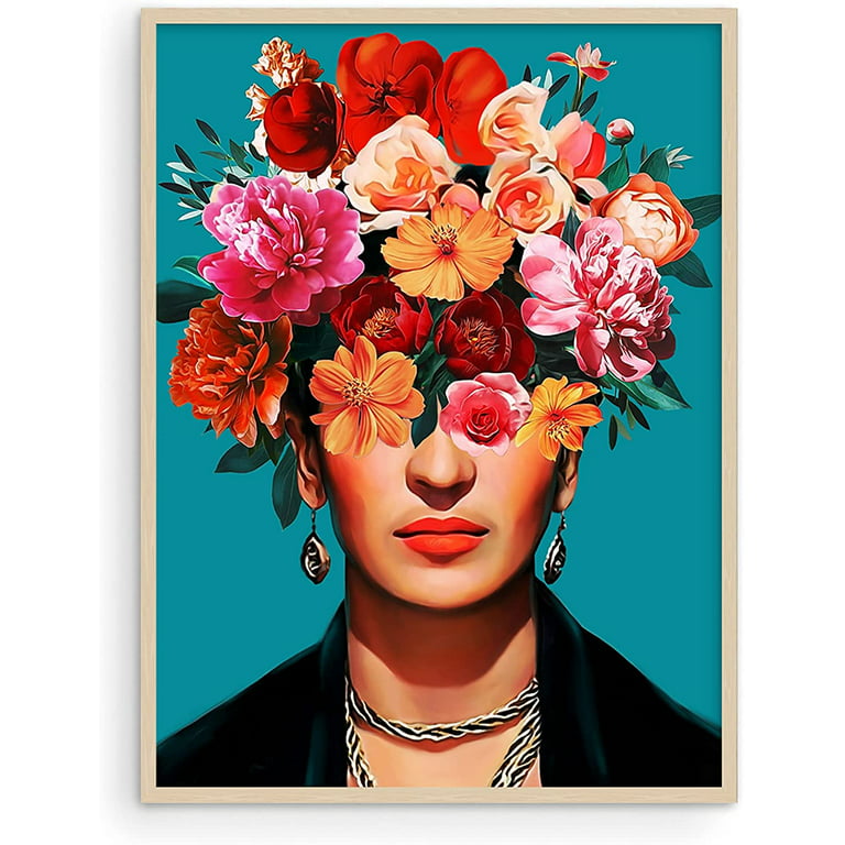 HAUS AND HUES Frida Kahlo, Mexican Framed Art, Frida Kahlo for Girls, Diego  Rivera Framed Prints, Frida Kahlo Gifts, Female Empowerment Gifts Frida  Kahlo Flowers Mexican Wall Art (Beige Framed, 12x16) 