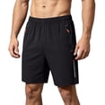 thumbnail image 5 of EOYWHK Mens Chino Shorts Elastic Waist with Pockets Mens Dress Shorts for Men Soft Lightweight Breathable Casual Beach Shorts Black, Size L, 5 of 9
