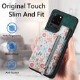 thumbnail image 3 of Nalacover Case for Samsung Galaxy S20 Ultra Wallet Case with Card Slots Zipper Pocket, Floral Pattern PU Leather Flip Kickstand Cover for Women Girls, RFID Blocking Shockproof Case, Green, 3 of 9
