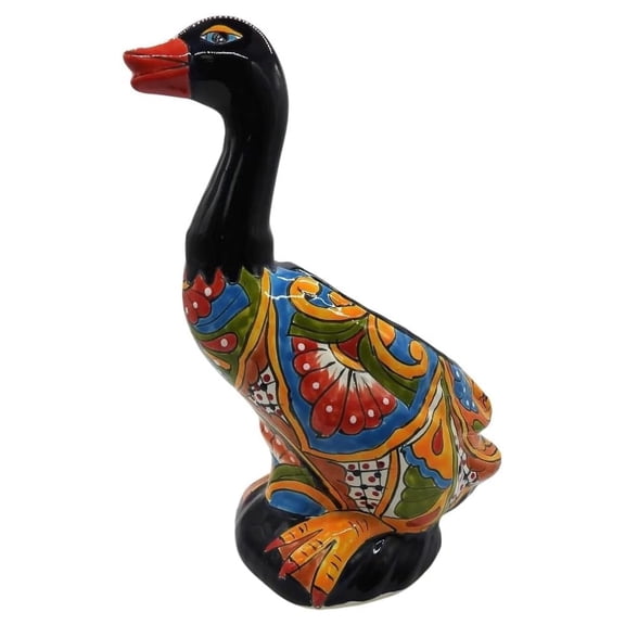 Planter Hand Painted Indoor Outdoor Multi Colored Figure Glazed Multicolor 9"L x 7"W x 16"H