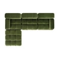 thumbnail image 5 of Jennifer Taylor Home Marcel 109.5" Bubble Modular Modern 4-Piece Reversible Sectional Sofa, Olive Green Performance Velvet, 5 of 9