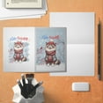 thumbnail image 4 of Hello Winter Ragdoll Smiling in Red Scarf Hat Welcome Christmas 5x7in Folded Greeting Card Cat Lover Kitten Owner Gifts Idea Single Note Card with Envelope - 00017, 4 of 5