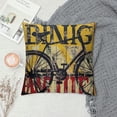 thumbnail image 2 of PHYHOO Vintage Bicycle Decorative Pillow Covers Quote Life is Like Riding A Bicycle with Wood Grain Inspirational Words Pillow Case Farmhouse Cushion Cover Home Sofa Couch  White, 2 of 5
