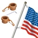 thumbnail image 1 of Paquete de 2 anillos de montaje giratorios para de bandera Clip de ojales antienvolución para accesorios de mástiles de bandera de 1 pulgada Macarena Anillos de montaje para asta de bandera, 1 of 8