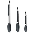 thumbnail image 2 of Stainless Steel Silicone Tongs for Cooking, Set of 3, Includes 7 ,9and 12 Inch L, 2 of 5