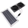 thumbnail image 3 of 50W Solar Panel Fan Kit Solar Powered Panel with Dual Solar Exhaust Fan for Outside Greenhouse Shed Chicken Coop, 3 of 12
