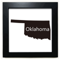 thumbnail image 1 of Oklahoma Estados Unidos usa mapa silueta Mesa de pared con marco cuadrado negro, 1 of 4