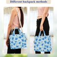 thumbnail image 4 of FORMRS Womens Corduroy Tote Bag Crossbody Shoulder Purse Handbag with Detachable Strap, Blue Flowers Pattern, 4 of 7