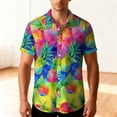 thumbnail image 5 of Yievot Hawaiian Shirt for Men Graphic Printed Casual Short Sleeve Button Down Shirts Summer Beach Floral Shirts, 5 of 7