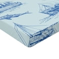 thumbnail image 2 of Ambesonne Nautical Fitted Sheet, Wildlife Shark Boat, Full Size, Pale Blue Blue, 2 of 3
