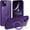 Dark Purple, variant on Rancase for iPhone 13 Pro Case,with Magnetic Invisible Stand [Compatible with MagSafe] Shockproof Slim Translucent Anti-Slip Military Drop Protection Cover,Black
